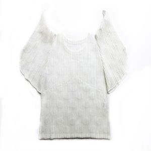 09SS 変形 メッシュ ドット カットソー ホワイト 3 STK