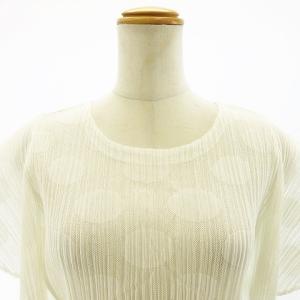 PLEATS PLEASE ISSEY MIYAKE 09SS 変形 メッシュ ドット カットソー ホワイト 3 STK