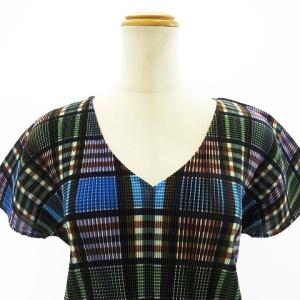 PLEATS PLEASE ISSEY MIYAKE 12AW チェック柄 マルチカラー カットソー 半袖 3 STK