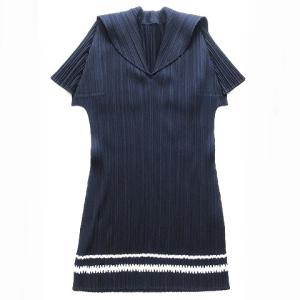 セーラーカラー カットソー 半袖 3 ネイビー ホワイト