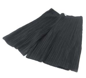 JJ11-JF421 ショートパンツ プリーツ キュロット 5 ブラック