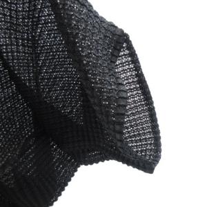 me ISSEY MIYAKE 極美品 ボレロ カーディガン ワッフル プリーツ MI21JO243 黒 ブラック STK
