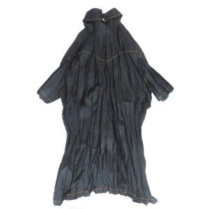 PLEATS PLEASE ISSEY MIYAKE 美品 シワプリーツ 加工 シャツ ブラウス カットソー 半袖 ブラック オレンジ 3 L相当 STK