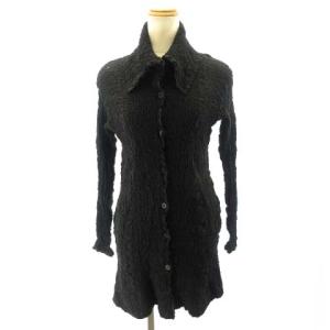 カリフラワー シャツ ジャケット ロング 長袖 MI22FA444 黒 ブラック STK