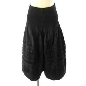 ガウチョパンツ スラックス フレア ジャガード ドット フリンジ MI23FF393 黒 ブラック STK