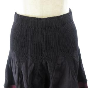 me ISSEY MIYAKE MI23FF393 ガウチョパンツ ジャガード ドット フリンジ マルチカラー 黒 パープル