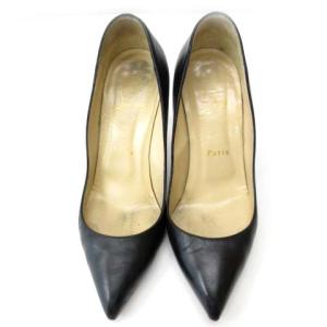 Christian Louboutin kate パンプス ポインテッドトゥ レザー 黒 ブラック 37 24cm相当