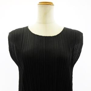 PLEATS PLEASE ISSEY MIYAKE 20AW ノースリーブ ワンピース ドレス ロング ブラック 3