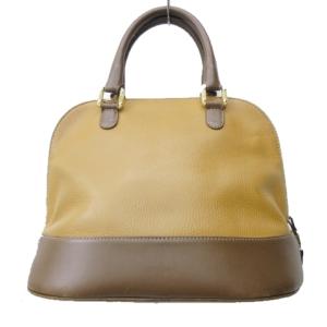 LOEWE ショルダーバッグ ハンドバッグ ミニボストン 2WAY アナグラム ロゴ レザー 切替 バイカラー 茶 ブラウン 系 AA