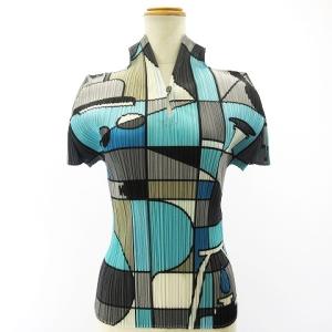 PLEATS PLEASE ISSEY MIYAKE 08SS ジオメトリック カットソー 3 ブルー