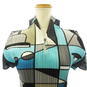 PLEATS PLEASE ISSEY MIYAKE 08SS ジオメトリック カットソー 3 ブルー