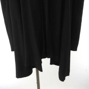 LANVIN ヴィンテージ シルク ジャケット ポンチョ ギャザー 黒 ブラック 40 M