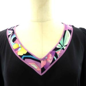 LEONARD FASHION ワンピース 花柄 40 ブラック