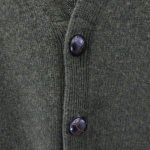 Brooks Brothers ベスト ニット ウール100％ 前開き くるみボタン ダークグリーン M