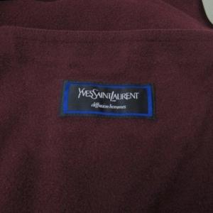 YVES SAINT LAURENT diffusion hommes トレンチコート ロング コットン ライナー付 裏地 チェック ダブル カーキ グリーン 系