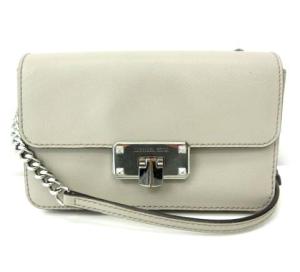 3WAY チェーン ショルダーバッグ ポシェット 長財布 ウォレット付き ライトグレー