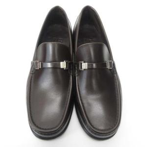 Salvatore Ferragamo STILT ローファー カーフレザー 茶 7EEE ECR17
