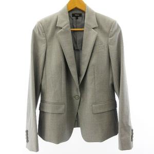 Theory パンツスーツ セットアップ シングル 1B ジャケット ウール グレー 4 L相当 ECR17