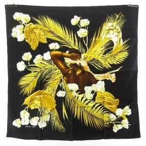 カレ90 TURBANS DES REINES 王妃のターバン スカーフ シルク ブラック