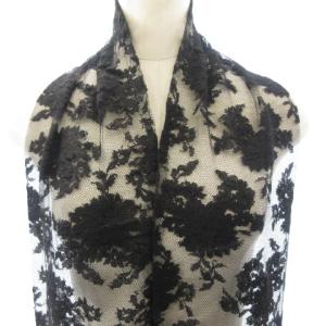 DOLCE&GABBANA ストール ショール マフラー ビーズ 総レース フォーマル 黒 ブラック ECR17