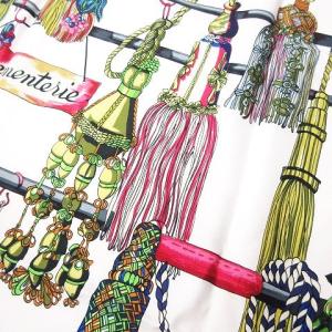 HERMES カレ90 Pasementerie 紐飾り スカーフ ストール ショール シルク ピンク系 マルチカラー WY AA