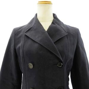 CELINE トレンチコート ジャケット アウター コットン ネイビー 36 S相当 IBO38