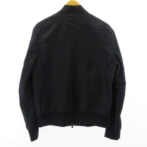 Ermenegildo Zegna シルク混 ブルゾン ジャケット ジップアップ 総柄 コットン ネイビー 48