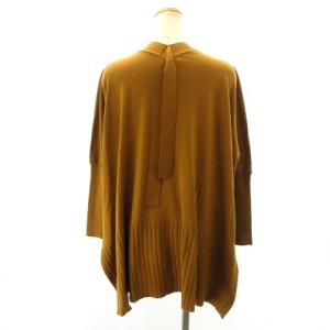 ADORE 美品 近年 キュプラスタービッグニット プルオーバー ドルマンスリーブ ブラウン 38 約M IBO37