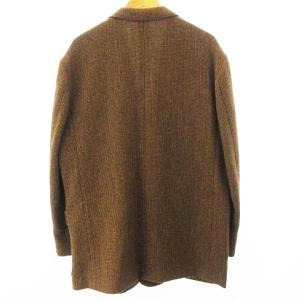 Papas ウール くるみボタン テーラードジャケット ブレザー シングル 3B ブラウン 48 L IBO37