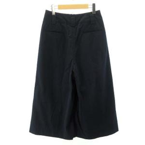 MARGARET HOWELL 22SS ワイドパンツ トラウザーズ スラックス プリーツ 578-2144001 紺 ネイビー 3 約M-L IBO37