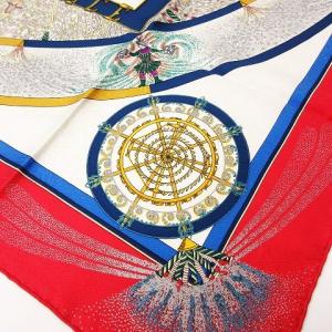 HERMES FEUX D’ARTIFICE 技巧の火 カレ90 ナポレオン 花火 総柄 スカーフ ストール ショール シルク マルチカラー