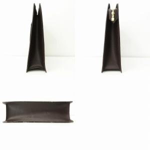 LOUIS VUITTON N51145 ダミエ エベヌ ヴェニスPM ハンドバッグ ゴールド金具 ブラウン