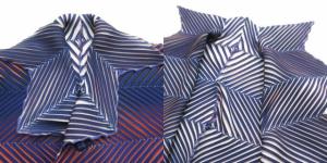 ISSEY MIYAKE アンサンブルニット カーディガン 変形 プリーツ 2 ブルー