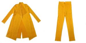 イッセイミヤケ セットアップ ロング ジャケット パンツ プリーツ  2 3