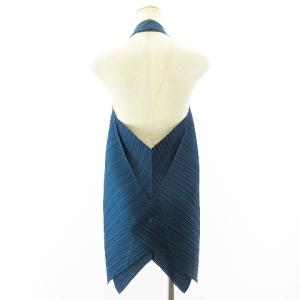 PLEATS PLEASE ISSEY MIYAKE 20AW ECHO ホルターネック チュニック PP03-JK612 エメラルドグリーン ブルー 3