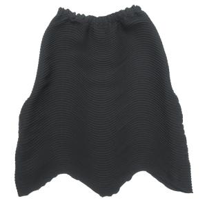 ISSEY MIYAKE 16SS Baked Stretch 3D 変形 スカート 2 ブラック