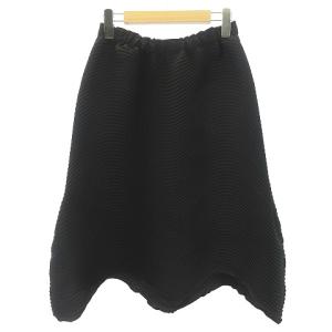 ISSEY MIYAKE 16SS Baked Stretch 3D 変形 スカート 2 ブラック