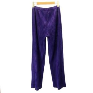PLEATS PLEASE ISSEY MIYAKE パンツ プリーツ スラックス ウエストゴム PP63-JF203 紫 パープル 2 M