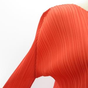 PLEATS PLEASE ISSEY MIYAKE 20SS 美品 カットソー 長袖 プリーツ PP01-JK141 レッド系 4 約XL