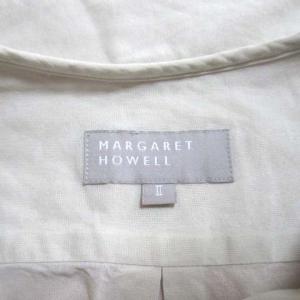 MARGARET HOWELL 7分袖 七分袖 シャツ フリル プルオーバー ライトグリーン II M コットン IBO39 X