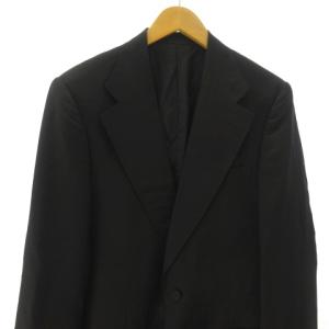 GUCCI シルク100％ テーラードジャケット ブレザー シングル 1B 黒 ブラック 48 約L