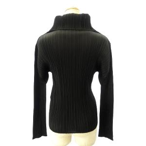 PLEATS PLEASE ISSEY MIYAKE タートルネック カットソー プリーツ 長袖 PP03-JK186 黒 3