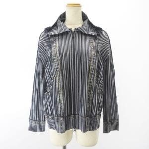 PLEATS PLEASE ISSEY MIYAKE イッセイミヤケ セットアップ デニム転写 プリーツパーカー スカート 3 ネイビー