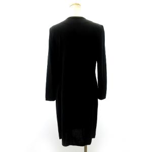 YVES SAINT LAURENT ノーカラー ニット ジャケット カーディガン ゴールドボタン 黒 ブラック MWY