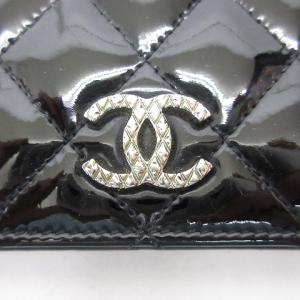 CHANEL ココマーク 長財布 ブリリアント パテント キルティング ブラック