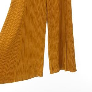 PLEATS PLEASE ISSEY MIYAKE プリーツ ガウチョパンツ スラックス ウエストゴム PP61-JF453 イエロー 2