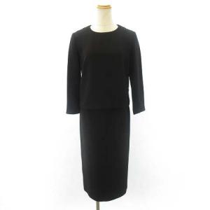 yoshie inaba タグ付き セットアップ スーツ ブラックフォーマル 3ピース 喪服 黒 ブラック 7-9号 S-M