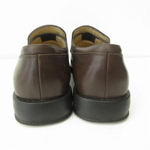 Salvatore Ferragamo ローファー ガンチーニ Uチップ スリッポン シューズ 革靴 レザー 茶 ブラウン 7.5 2E 約25.5cm