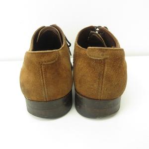 Crockett & Jones スウェード ビジネス シューズ レザーシューズ ドレス 革靴 ストレートチップ レースアップ 茶 ブラウン 5.5 E