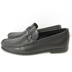 Salvatore Ferragamo ガンチーニ ビット ローファー スリッポン シューズ レザー 革靴 ブラック 10 2E